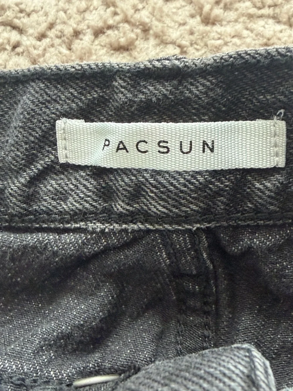 PacSun Black Patchwork Denim Jeans - Picture 2 of 7